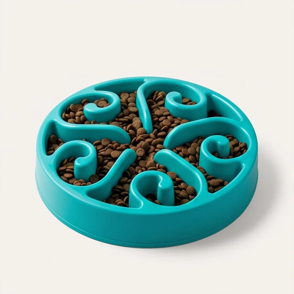 Anti-Gulping Slow Feeder Dog Bowl